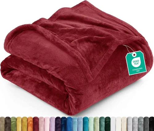 Vista 30 de Utopia Bedding - Manta de vellón de lujo, mullida, antiestática; manta de suave microfibra de 8.8 oz/yd² (300 g/m²) para sofá y cama; tamaño Gris