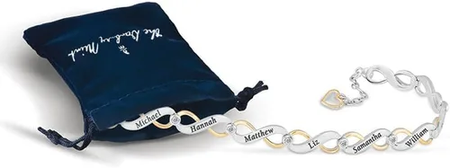 Vista 3 de The Danbury Mint Pulsera de diamantes personalizada para el Día de la Madre - 8 nombres