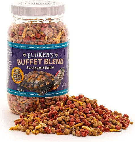 Vista 2 de Fórmula para tortuga acuática, fórmula de bufé, para mascotas, 7.5 onzas de Fluker's, 7.5-Ounce
