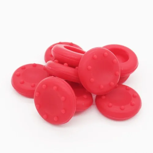 Vista 3 de Tapa analógica de silicona para el pulgar para PS4, PS3, Xbox 360, Xbox One (4 unidades, rojo)