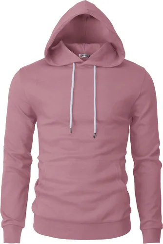 Vista 9 de H2H Sudadera con Capucha Tipo Pullover para Hombre, Ligera, de Manga Larga, con Bolsillo Canguro, Ajuste Ceñido, Básica, Casual, Suéter