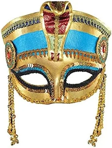 Vista 2 de Accesorio para disfraz de máscara egipcia talla única multicolor 1 pieza