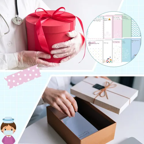 Vista 6 de Fuutreo 10 unidades divertidas de notas adhesivas para enfermeras, regalos de agradecimiento para enfermeras, bloc de notas con temática médica