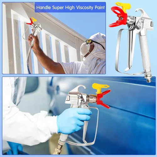 Vista 5 de SG02 Pistola de pintura sin aire de alta presión 3600PSI 517 Junta giratoria de punta para bomba pulverizador piezas accesorios (2 juegos)