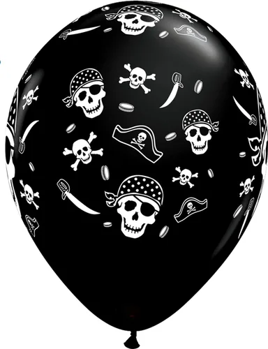 Vista 7 de Suministros para fiesta de cumpleaños de 4 años de pirata, decoraciones de ramo de globos
