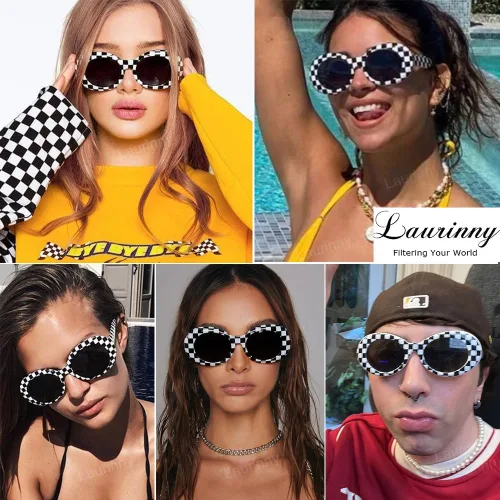 Vista 3 de Auténticas gafas de sol Clout Bold Oval Retro Mod Moda Gafas de sol Clout lente redonda