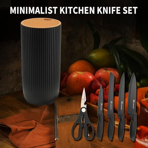 Vista 28 de Cuchillo de chef de 6 pulgadas, cuchillos de cocina, deshuesado de acero inoxidable alemán de alto carbono, cuchillo profesional para carne, aves