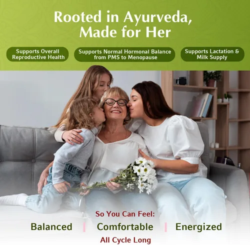 Vista 2 de Jiva Botanicals Shatavari Cápsulas para mujeres – 1,200 mg de polvo orgánico Shatavari para el equilibrio hormonal, salud reproductiva de la mujer
