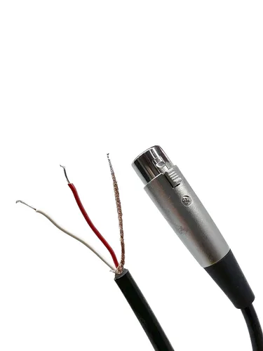 Vista 2 de 1 pie Custom Cable Connection Pro-Audio XLR Micrófono equilibrado hembra a Blunt 18 AWG Economy blindado Cable de instalación