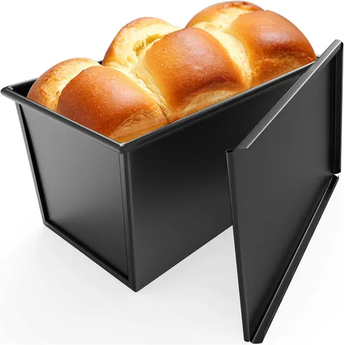 Vista 11 de CHEFMADE - Molde con tapa para pan, antiadherente, de acero de carbono, duradero, para hornear, para pastel de carne