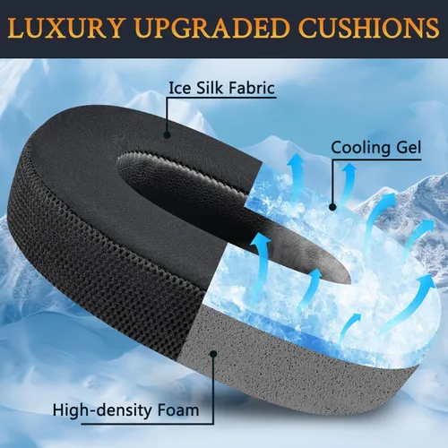 Vista 3 de Almohadillas de refrigeración SOULWIT para Razer Barracuda Pro - Negro