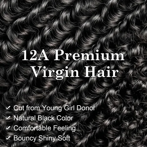 Vista 8 de ALLRUN Paquetes de cabello humano rizado birmano, 3 piezas de 14, 16, 18 pulgadas, paquetes de cabello humano rizado crudo con extremos en espiral