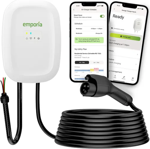 Vista 10 de EMPORIA Cargador EV de nivel 2 – NEMA 14-50 EVSE con cargador J1772 – 48 amperios EV nivel 2, estación de carga de vehículos eléctricos habilitada