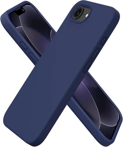 Vista 20 de ORNARTO Funda compatible con iPhone 16e de 6.1 pulgadas (2025), silicona líquida de 3 capas cubierta completa de goma de gel suave, funda protectora