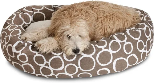 Vista 9 de Majestic Pet Cama de bagel Sherpa negro Fusion de 24