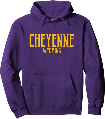 Vista 14 de Cheyenne Wyoming WY - Sudadera con capucha con estampado de ámbar