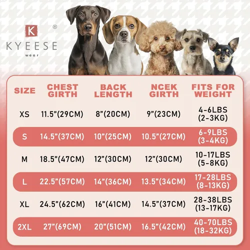 Vista 2 de KYEESE Suéteres para perros pequeños, suéter para mascotas con bloques de color macho, suéter para mascotas con hilo mullido, suéter de punto