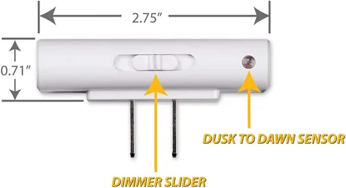 Vista 4 de Luz nocturna LED regulable con sensor automático del atardecer al amanecer, brillo ajustable, luz cálida, luz nocturna de encendido y apagado Van
