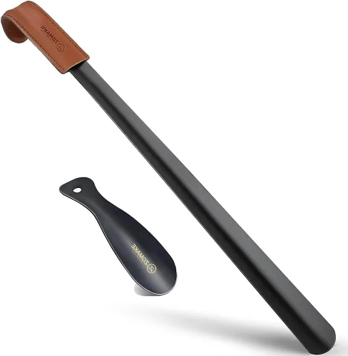 Vista 9 de ZOMAKE Long Shoe Horn for Seniors Men,Metal Shoehorn Long handle for Boots, Shoe Spoon Helper