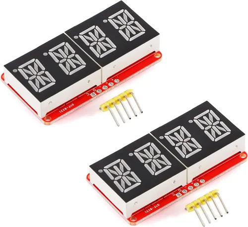 Vista 2 de 2 unids 0.54 "HT16K33 4 Bit Meter Módulo de tubo digital color verde esmeralda 0.54 pulgadas módulo de pantalla LED I2C IIC para Arduino