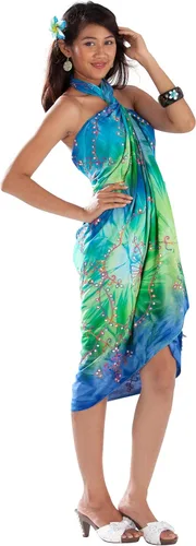 Vista 8 de Sarongs bordados de teñido anudado para mujer