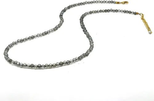 Vista 48 de Gempires - Collar de cuentas de piedras naturales hechas a mano, joyería de cristal hipoalergénica de 20 pulgadas, chapado en oro, joyería de moda
