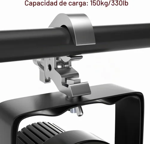 Vista 3 de MFL. Abrazadera de armadura resistente, Abrazaderas de luz DJ de aleación de aluminio de 330 libras, Se adapta a armadura de 1.5-2.0 pulgadas