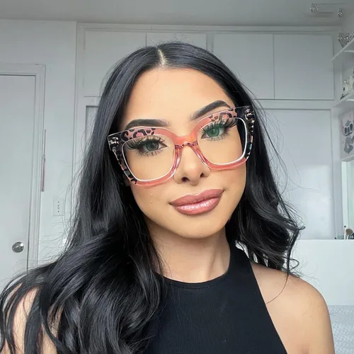 Vista 46 de Zeelool Gafas de luz azul para mujer de moda de tira cuadrada de moda gafas de computadora gafas antifatiga ocular Malcolm JGA000269-22B