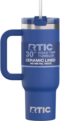Vista 34 de RTIC Vaso Tumbler de Viaje por Carretera de 30 oz con Doble Pared Revestido de Cerámica Aislado Taza Portátil de Café de Viaje de Acero Inoxidable
