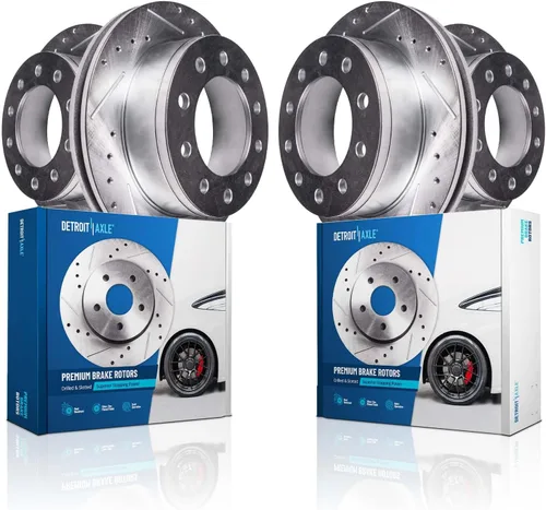 Vista 72 de Detroit Axle - 4 rotores de freno para Chevrolet Cruze 2014 2015 [modelos de motores de gas] Rotores de freno de disco perforados y ranurados