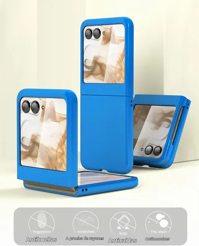 Vista 9 de Foluu Funda delgada para Motorola Razr 2024/2025 [No compatible con Razr Plus 2024], con protector de pantalla frontal integrado, policarbonato mate