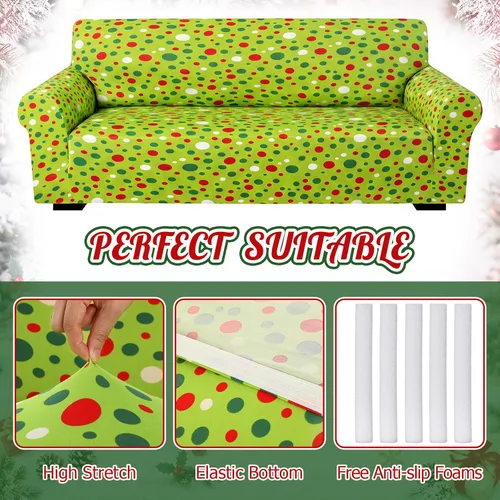 Vista 3 de Peryiter Juego de 1 funda de elastano de seda de leche para sofá, fundas protectoras de muebles para sofá, sofá biplaza, sillón, ajuste elástico, a