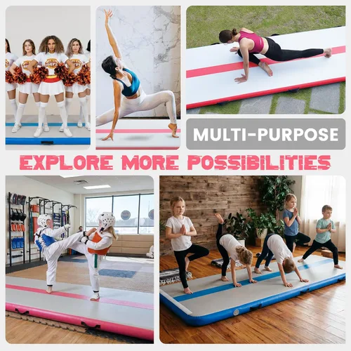 Vista 11 de [Usado] Tuxedo Sailor Colchoneta inflable para gimnasia con bomba de aire eléctrica para gimnasia/entrenamiento/hogar/animadora/agua/gimnasio/yoga