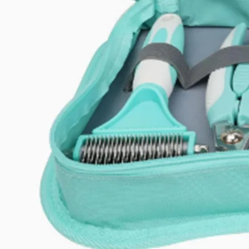 Vista 5 de 6 Pcs Pet Grooming Kit with Dog Brush, Comb, Clipper, File