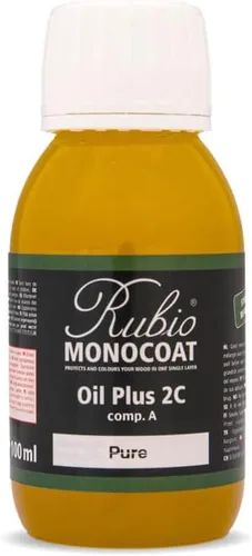 Vista 49 de Rubio Monocoat Muestra de Tinte y Acabado para Madera - Niebla 5% Aceite Plus Parte A Aceite de linaza para madera de secado rápido y ecológico