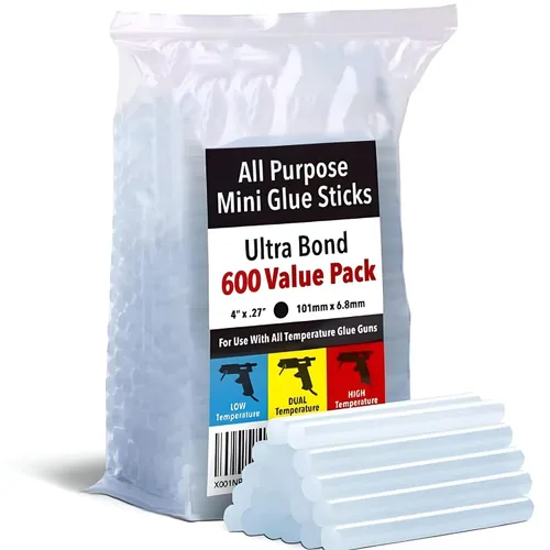 Vista 8 de Artellius Mini barras de pegamento caliente – 4 x 0.27 pulgadas, paquete de 200 – Palillos de pegamento de ajuste universal para álbumes de recortes