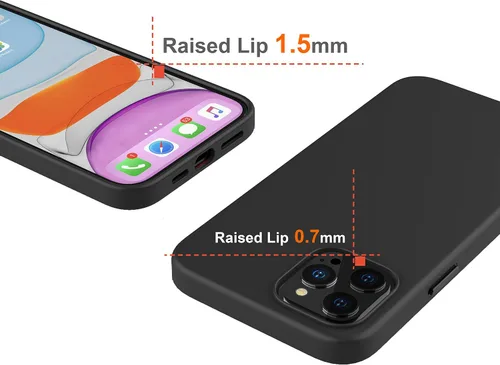 Vista 3 de Luvvitt Funda de silicona líquida compatible con iPhone 12 Pro Max con protección contra caídas a prueba de golpes, delgada, suave, resistente a