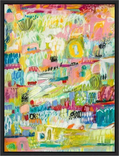 Vista 12 de Amanti Art Karen Fields - Lienzo enmarcado para pared, 24 x 18 pulgadas, jardín bohemio II por Karen Fields, lienzo enmarcado para pared, arte