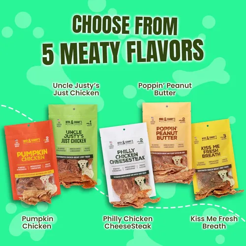 Vista 5 de Golosinas gourmet de pollo para perros, naturales, nutritivas y sabrosas, hechas solo en Estados Unidos, pollo sin jaulas, sin aditivos