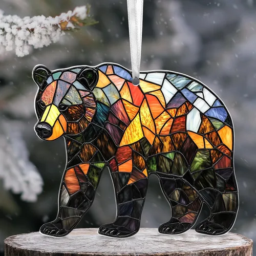 Vista 17 de FLAGWIX Regalos de águila calva de Navidad para hombres y mujeres - Adornos acrílicos planos 2D (no 3D) 2025 para decoraciones - Adorno de águila