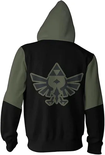 Vista 3 de CHLOBLOM Zelda Cosplay Hoodie Halloween Costume 3D Link Zipper Jacket