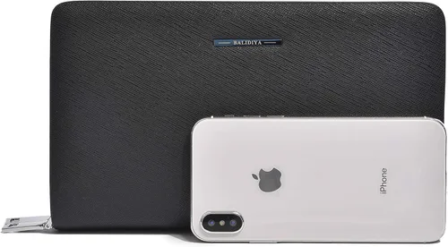 Vista 5 de Bolso de mano para hombre, de piel auténtica, cartera larga, tarjetero