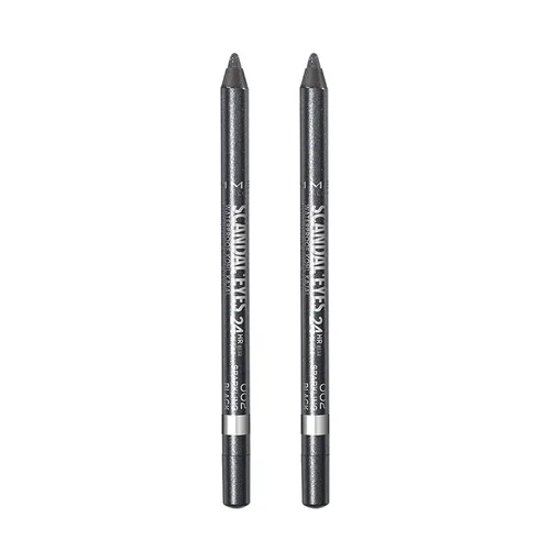 Vista 12 de Rimmel London Scandaleyes Delineador de Ojos en Lápiz de Gel Impermeable, de Larga Duración, Ultra Suave, a Prueba de Manchas, 001, Negro, 0.04 oz