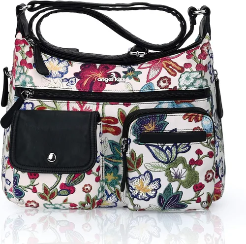 Vista 11 de Angel Kiss Bolsos cruzados para mujer, bolsos de hombro y monederos medianos de piel sintética Ladies, Medium, Faux Leather