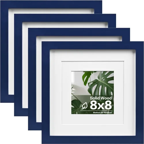 Vista 16 de Egofine - Marcos de fotos de 4 x 6 pulgadas (4 unidades) cubiertos por plexiglás, para fotos de 3 x 4.5 pulgadas / 3.5 x 5 pulgadas con paspartú