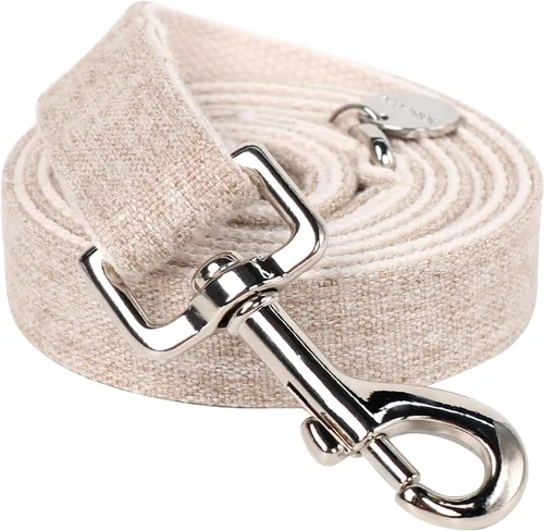 Vista 6 de DOGWONG Collar de algodón de cáñamo para perro, collar de perro rojo resistente, duradero, suave, de tela natural, collar de perro para mascotas Z