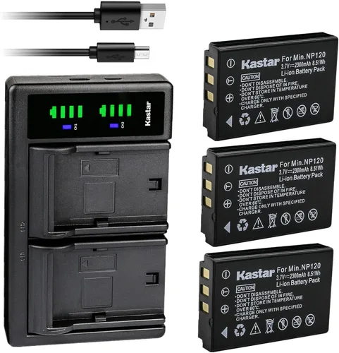 Vista 6 de Kastar Cargador de batería USB LTD2 compatible con batería Sonocaddie US-S, AutoPlay, V300, V300 Plus, cámara de entrenamiento deportivo SwingShot