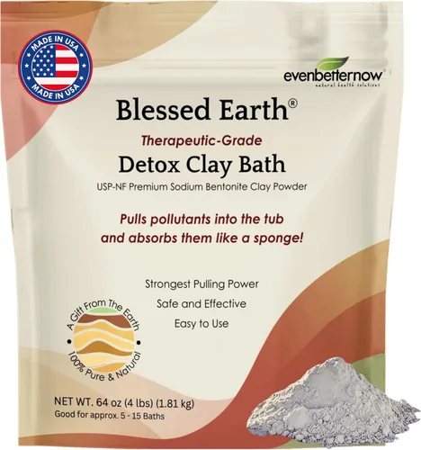 Vista 9 de Baño de arcilla desintoxicante Blessed Earth, bentonita de sodio 100% puro, grado terapéutico, limpieza y purificación, por EvenbetterNow LLC