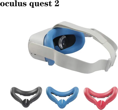 Vista 7 de TNE Face Cushion Cover, Lens Pad, Thumbstick Cap for Oculus Quest 2 Accessories Include Silicone Face Cover, Lens Dust Protector, Controller Thumb