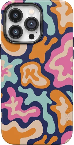 Vista 29 de Casely Funda para iPhone 14 Pro Viva La Vida Frida Kahlo Collage Floral Compatible con MagSafe Diseño protector audaz